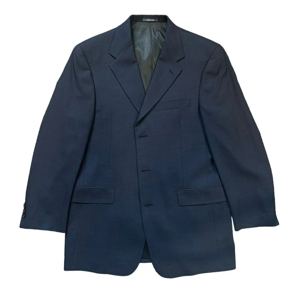 Austin Reed London England Mens 40R Navy‎ Blue Wool Blend Suit Sport Coat Blazer